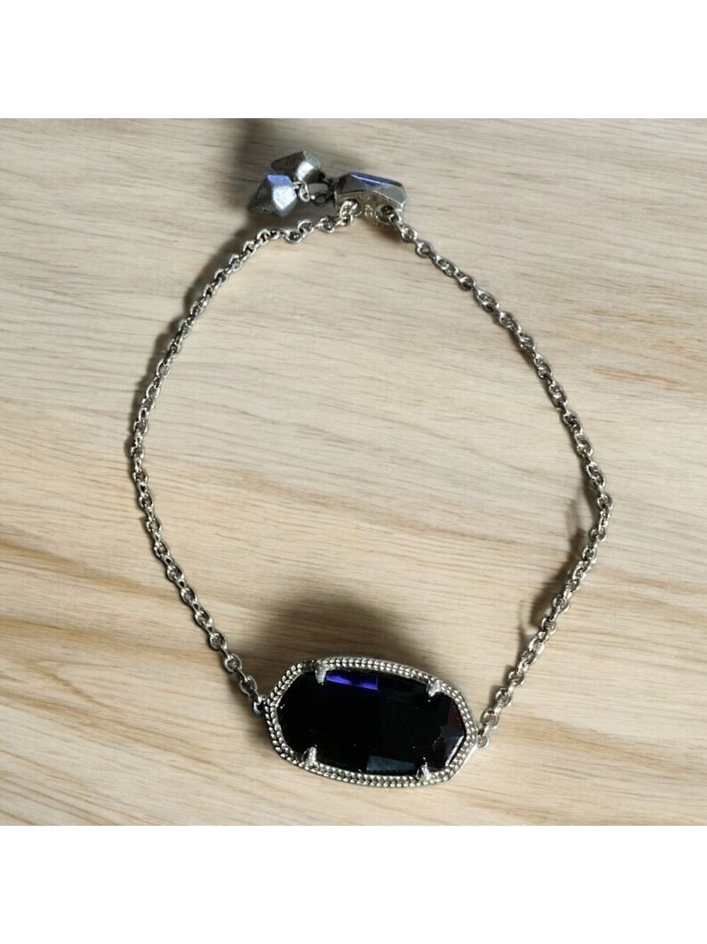 Kendra Scott Daisy Bracelet BLACK Cat's Eye Gold Adjustable 0773